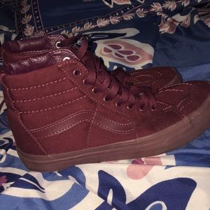 Maroon High Top Vans
